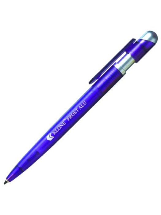 Plastic Pen Klone Frost Alu Retractable Penswith ink colour Blue